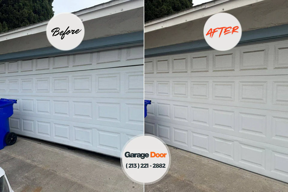Before and after: garage door repair Colwich, KS